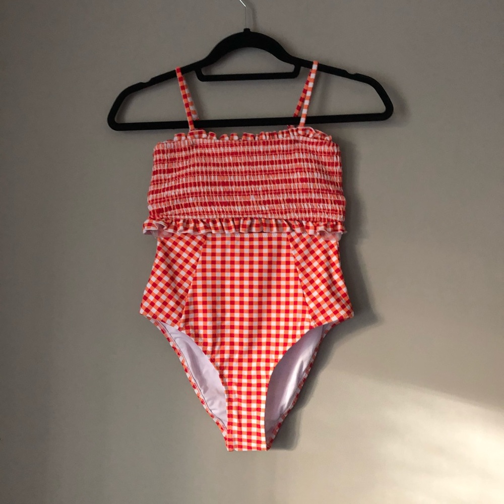 Red & White Bathing Suit